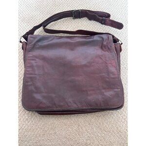Vintage Leather Messenger Bag Satchel Computer‎ 14 x 12 Supple Custom